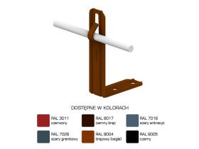 Uchwyt kątowy prosty H=12cm Z-zagięcie /LA/ AN-11/LA/-N C462596 AN-KOM