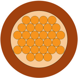 Przewód montażowy 1mm2 Brązowy RS PRO PVC 17 AWG 300 V, 500 V dł. 100m 29/0,2 mm +70°C IEC 60332-1