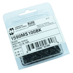 1590 Series Hammond Black Replacement Screws 100pk 1590MS100BK
