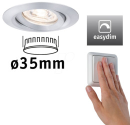 92974 Recessed luminaire Mini Nova Plus Coin, 4.2 W, 2700 K, 15°, alum