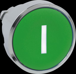 ZB4BA331 Pushbutton, front panel, Harmony XB4, 22 mm, green, momentary