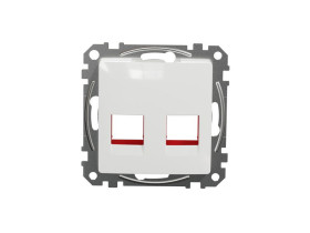 SEDNA DESIGN & ELEMENTS Płytka czołowa 2xRJ45 do wkł.5e-6UTP KRONE biała SDD111441C SCHNEIDER ELECTRIC