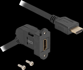 67157 HDMI panel jack &gt; plug, 8K 60 Hz, 30 cm