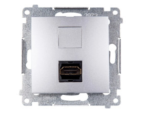 Simon 54 Gniazdo HDMI srebrny mat DGHDMI.01/43