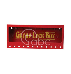 Ścienna metalowa skrzynka blokowania grupowego LOTO, 75 kluczy, 105715