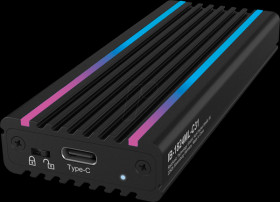 60717 External M.2 NVMe SSD enclosure, USB 3.1 Type-C - RGB
