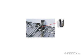 Łącznik w kształcie literki "S" do regałów ażurowych