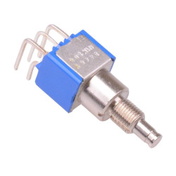 8446WA Latching On-On Right Angle PCB Push Button Switch DPDT
