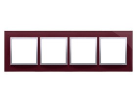 SIMON 54 NATURE Ramka 4 poczwórna Nature-Szkło KUSZĄCA ŚLIWKA IP20/IP44* DRN4/89 KONTAKT SIMON