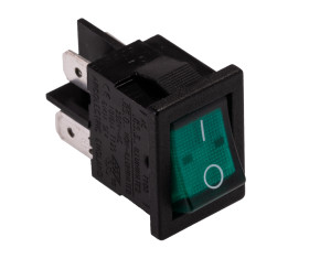 Przełącznik kołyskowy Wł.-wył. Nie 15A Podwójny styk Czarny Bulgin