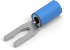 Insulated forked cable lug, 1.25-2.0 mm², AWG 16 to 14, M3.5, blue, 52463