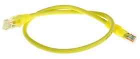 Kabel kat. 5e U/UTP Żółty 500mm