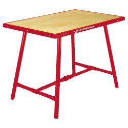 Rothenberger 70696 Workbench: Foldable Frame Beech Wood Top Steel Edges