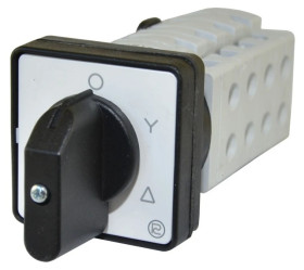 Łącznik krzywkowy pulpitowy z płytą czołową i tabliczką, uszczelniony, 16A, gwiazda-trójkąt T0-Ł S16JDG9551 A6