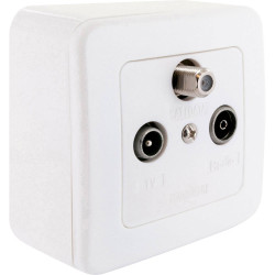 Schwaiger RDS908531 Antenna Socket SAT TV FM Surface-mount Non-terminated