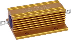 Rezystor drutowy dużej mocy z radiatorem ATE Electronics, 0,1 Ohm, 100 W, 5