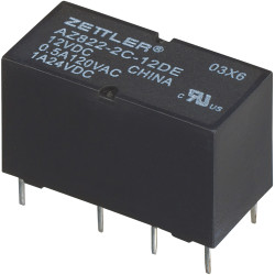 Zettler Electronics AZ822-2C-12DE PCB Mount Relay 2 CO, DPDT