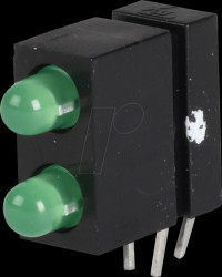 18018833 LED module, green, 3 mm, 2 mcd, 60°