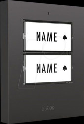 KTF 2 A Doorbell push-button, 2-family house, anthracite