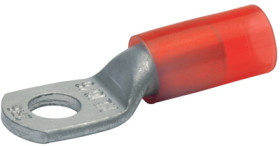 Insulated tube cable lug, 10 mm², 6.5 mm, M6, red, 602R6