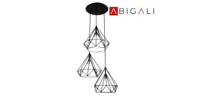 Abigali Lampa Wisząca Diament Diamond Iii, Abigali-Chnr3-E27