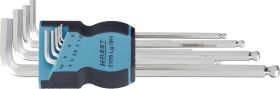 Hazet 2105LG/9H wewnętrzny sześciokąt Zestaw kluczy trzpieniowych 1.5 mm, 2 mm, 2.5 mm, 3 mm, 4 mm, 5 mm, 6 mm, 8 mm, 10