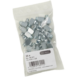 Pressol 16 211 Tapered Lubricating Nipple H3-90&#xB0; M8x1.25-VZ 25 pcs