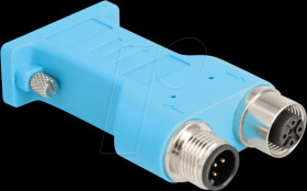 60665 D-Sub 9 female to M12 male and female 5 pin A-coded CAN bus spli