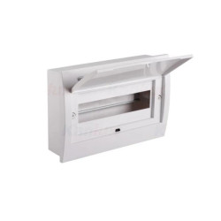 Rozdzielnica modułowa tworzywo 1x12 podtynkowa IP30 IK07 N+PE II klasa drzwi białe KDB-F12P biały 23622