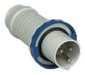 Przemysłowa wtyczka przenośna, prosta, 63A, 2p+E, 200..250 V AC, IP 68 81378