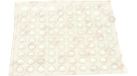 Podkładka antypoślizgowa grubość: 2.5mm Wyczyść średnica: 8mm Okrągły Przyklejanie RND