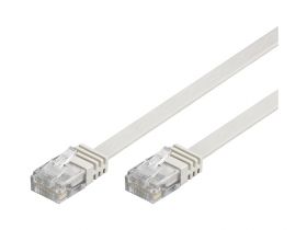 Kabel płaski Patchcord CAT 6 U/UTP RJ45/RJ45 1m biały