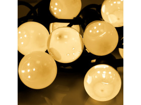 Lampki zewnętrzne Rebel, ciepłe białe- kule (girlanda), 230V