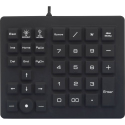 Renkforce RF-4791687 USB Numeric keypad Touch buttons Black Splash &amp; Dustproof