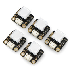Gravity - LED Switch 5x - zestaw 5x przycisk podświetlany diodą LED - różne kolory - DFRobot DFR0789