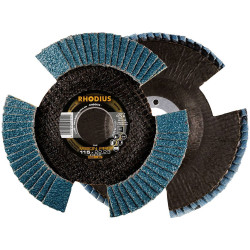 Rhodius 211307 Vision Pro Flap Disc 115mm Zirconia with 3 Recesses 5Pieces