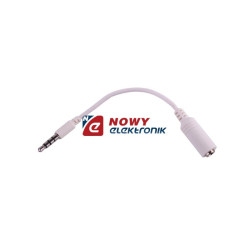 Kabel wt.ipod/iphon-gn.3,5 audio adapter 4-pol pin czarne/białe