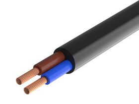 Przewód OMY H03VV-F 2x1.50 czarny 100m