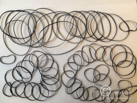 PASEK NAPĘDOWY 2,0MM X 0,5MM - RÓŻNE WYMIARY (ŚREDNICE 25-85MM DŁUGOŚCI ZŁOŻ. 40-135MM) ZESTAW OK. 50 SZTUK (PAS-SET2005)