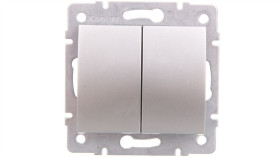 Logi Łącznik Dwugrupowy Świecznikowy Śrubowy 10Ax 250V Srebrny 021010143 25185