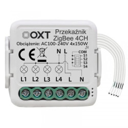 Moduł OXT mini przekaźnik 4 obwody ZigBee TUYA