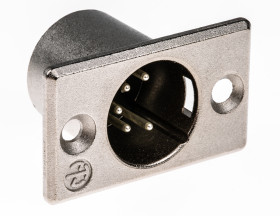 Złącze XLR 5 -pinowe Montaż na panelu Męski