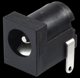 DC-Socket, flat contacts, 2,5mm, 90°