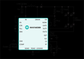 Integrated, 2-Channel, High-Brightness LED Driver with High-Voltage Boost and SEPIC Controller