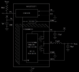Automotive Quad, Low-Voltage Step-Down DC-DC Converters