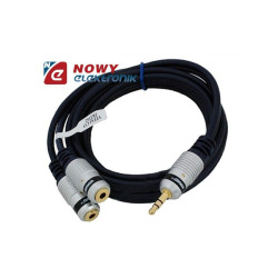 Kabel jack 3,5st wt/2gn.3,5 st 3m