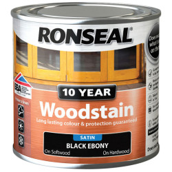 Ronseal 38673 10 Year Woodstain Ebony 250ml