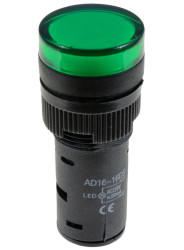 Green 16mm LED Pilot Indicator Light 220V