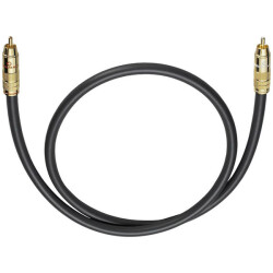 Oehlbach 204510 NF 214 Sub Subwoofer Cable RCA to RCA 10.00m Anthracite Gold