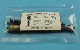 MS1 M3x04 PH-BO WKRĘT DO MET.WALCOWY